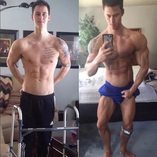 Shane before and After - Competition ready
