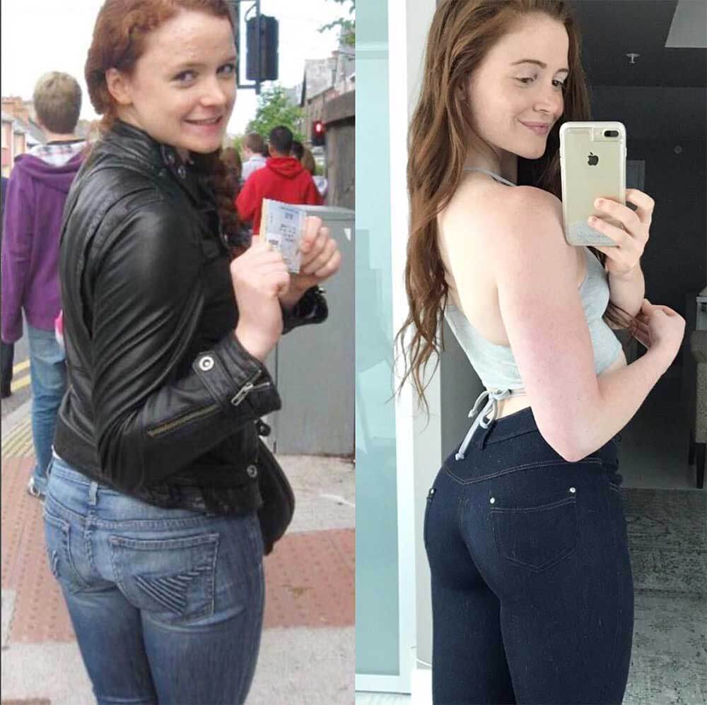 flat butt before and after